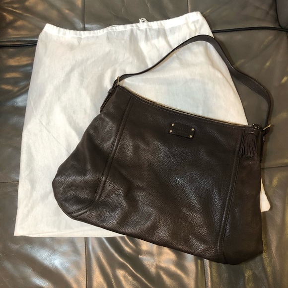 Kate Spade || NWOT || Dark Brown Large Shoulder Bag w/ Dustbag - Picture 13 of 13